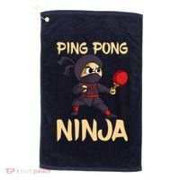 Table Tennis Ping Pong Ninja Lover Golf Towel thumb 0