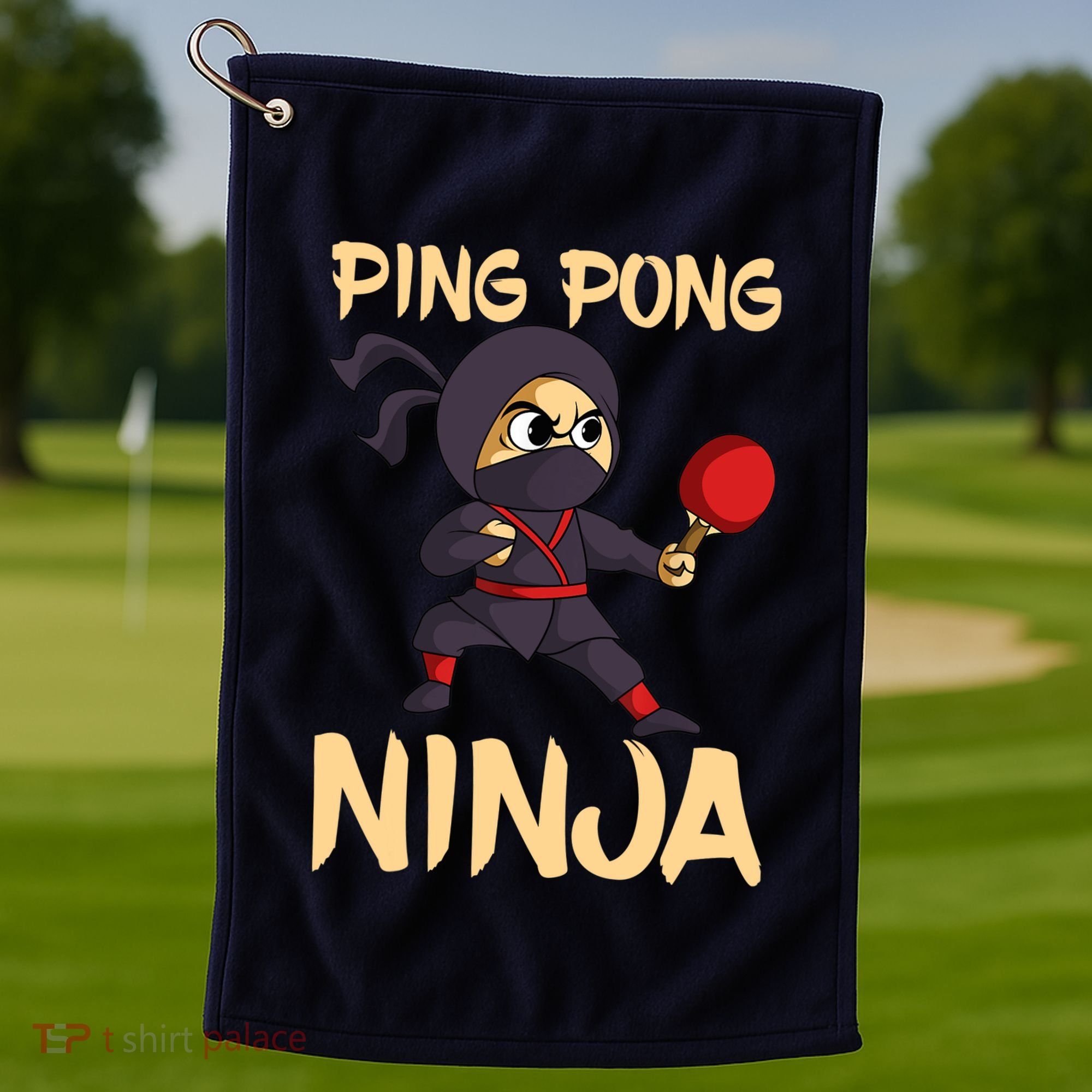 Table Tennis Ping Pong Ninja Lover Golf Towel