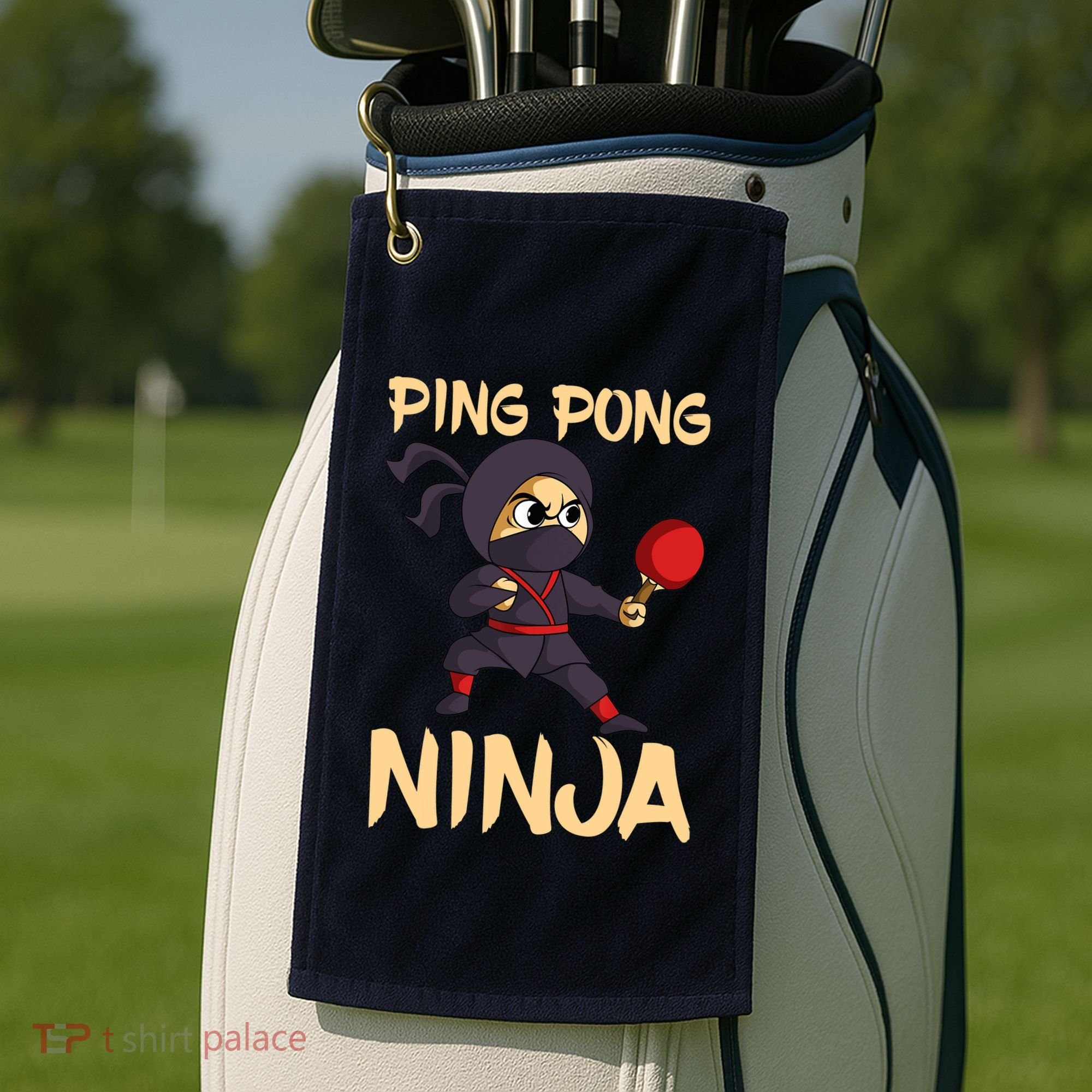 Table Tennis Ping Pong Ninja Lover Golf Towel
