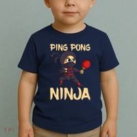 Table Tennis Ping Pong Ninja Lover Toddler T-Shirt thumb 2