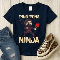 Table Tennis Ping Pong Ninja Lover Women's T-Shirt thumb 3