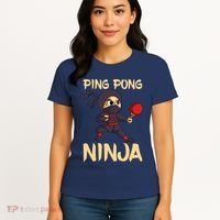 Table Tennis Ping Pong Ninja Lover Women's T-Shirt thumb 4