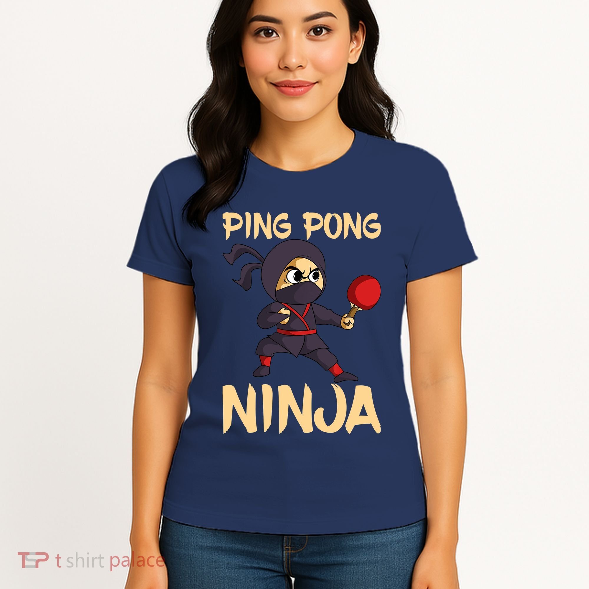 Table Tennis Ping Pong Ninja Lover Women's T-Shirt