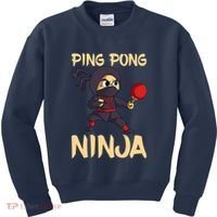 Table Tennis Ping Pong Ninja Lover Kids Sweatshirt thumb 0