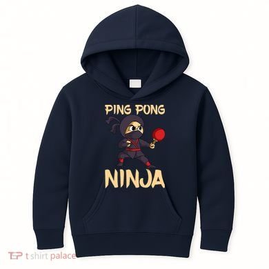 Table Tennis Ping Pong Ninja Lover Kids Hoodie