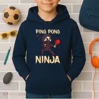 Table Tennis Ping Pong Ninja Lover Kids Hoodie thumb 2