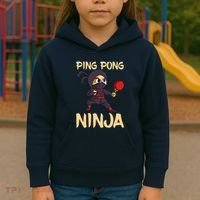 Table Tennis Ping Pong Ninja Lover Kids Hoodie thumb 3