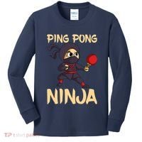 Table Tennis Ping Pong Ninja Lover Kids Long Sleeve Shirt thumb 0