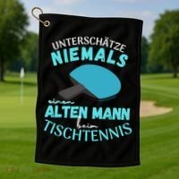 Table Tennis Ping Pong Dad Grandpa Grandfather Fathers Day Gift Golf Towel thumb 1