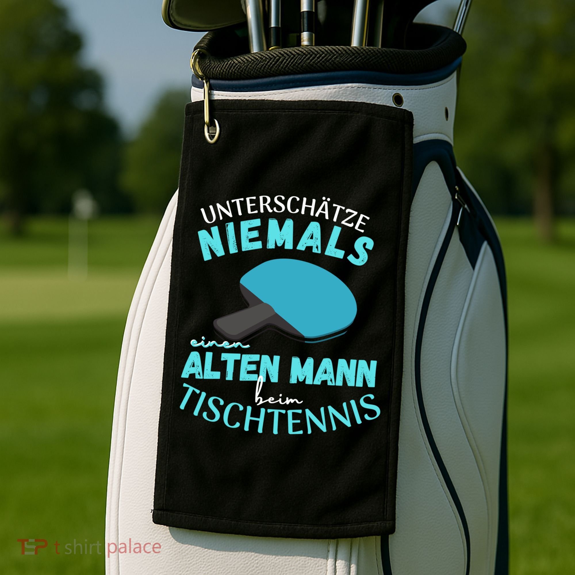 Table Tennis Ping Pong Dad Grandpa Grandfather Fathers Day Gift Golf Towel