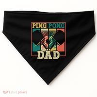 Table Tennis Player Father Ping Pong Dad Funny Table Tennis Great Gift USA-Made Doggie Bandana thumb 0