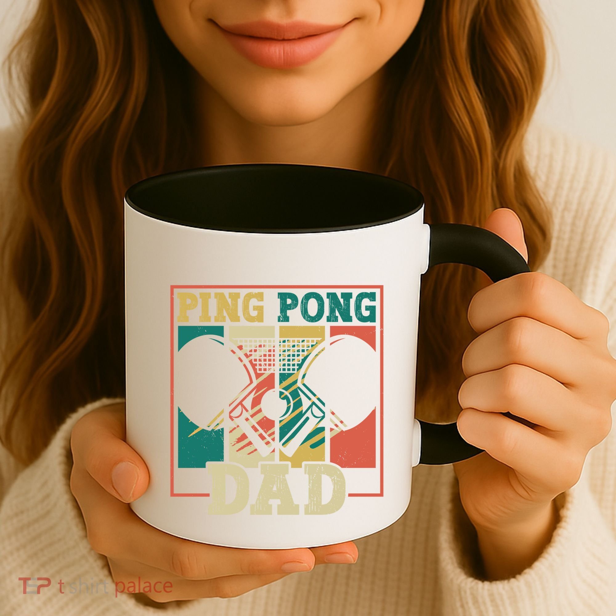 Table Tennis Player Father Ping Pong Dad Funny Table Tennis Great Gift Coffee Mug