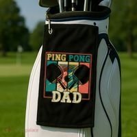 Table Tennis Player Father Ping Pong Dad Funny Table Tennis Great Gift Golf Towel thumb 2
