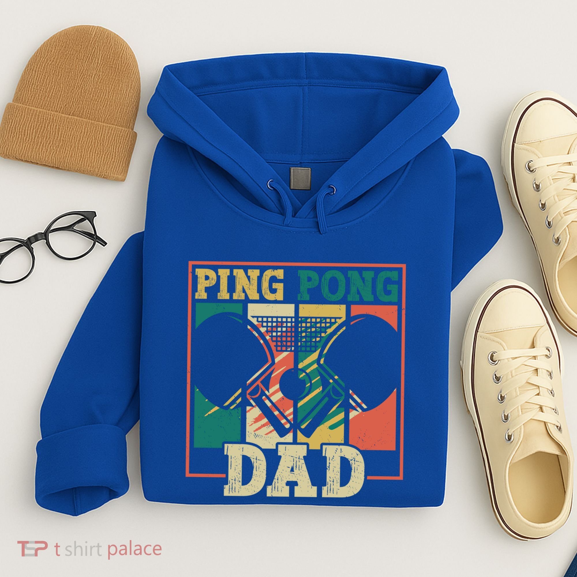 Table Tennis Player Father Ping Pong Dad Funny Table Tennis Great Gift Hoodie