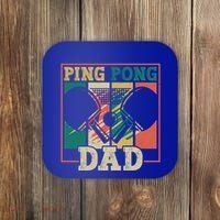 Table Tennis Player Father Ping Pong Dad Funny Table Tennis Great Gift Coaster thumb 0