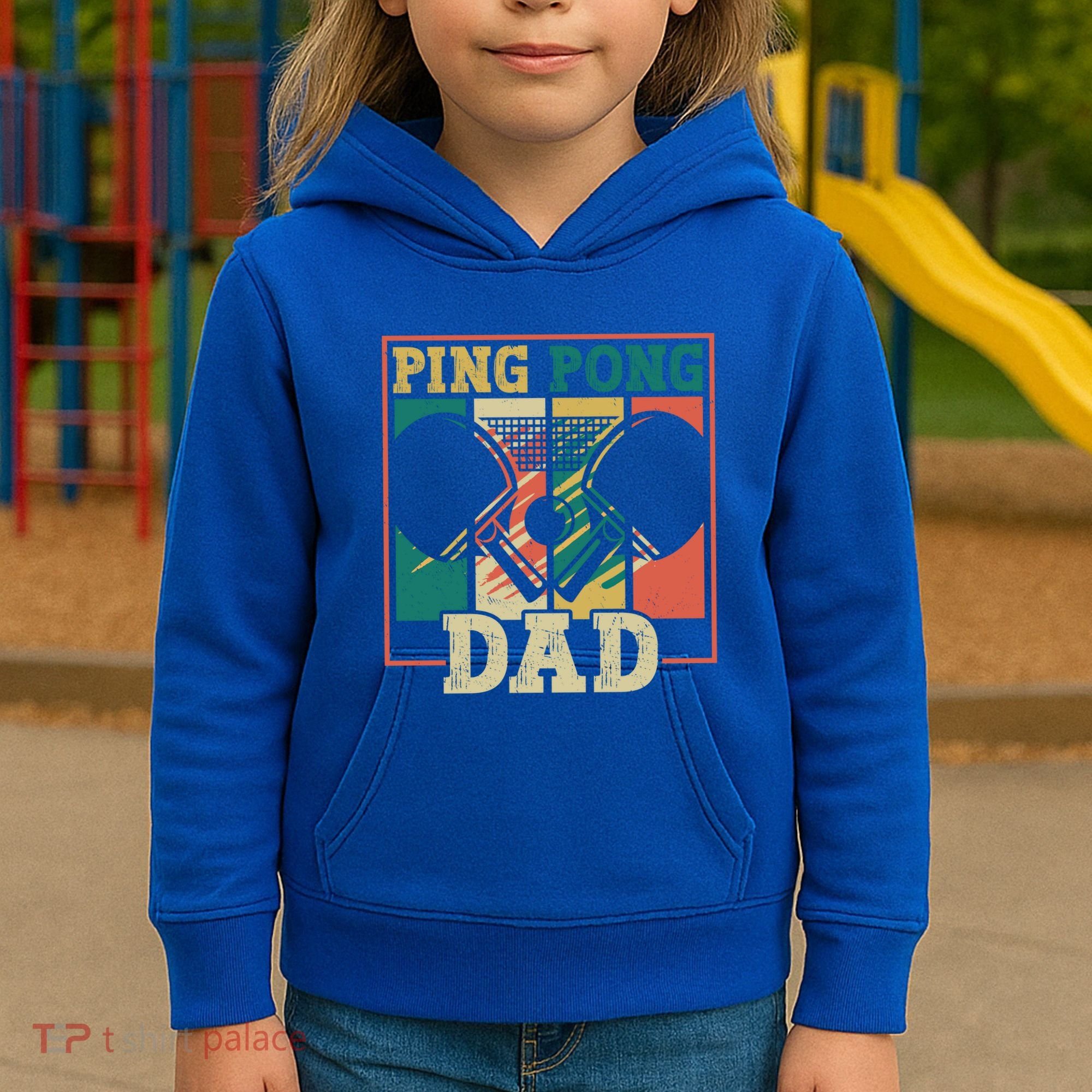 Table Tennis Player Father Ping Pong Dad Funny Table Tennis Great Gift Kids Hoodie