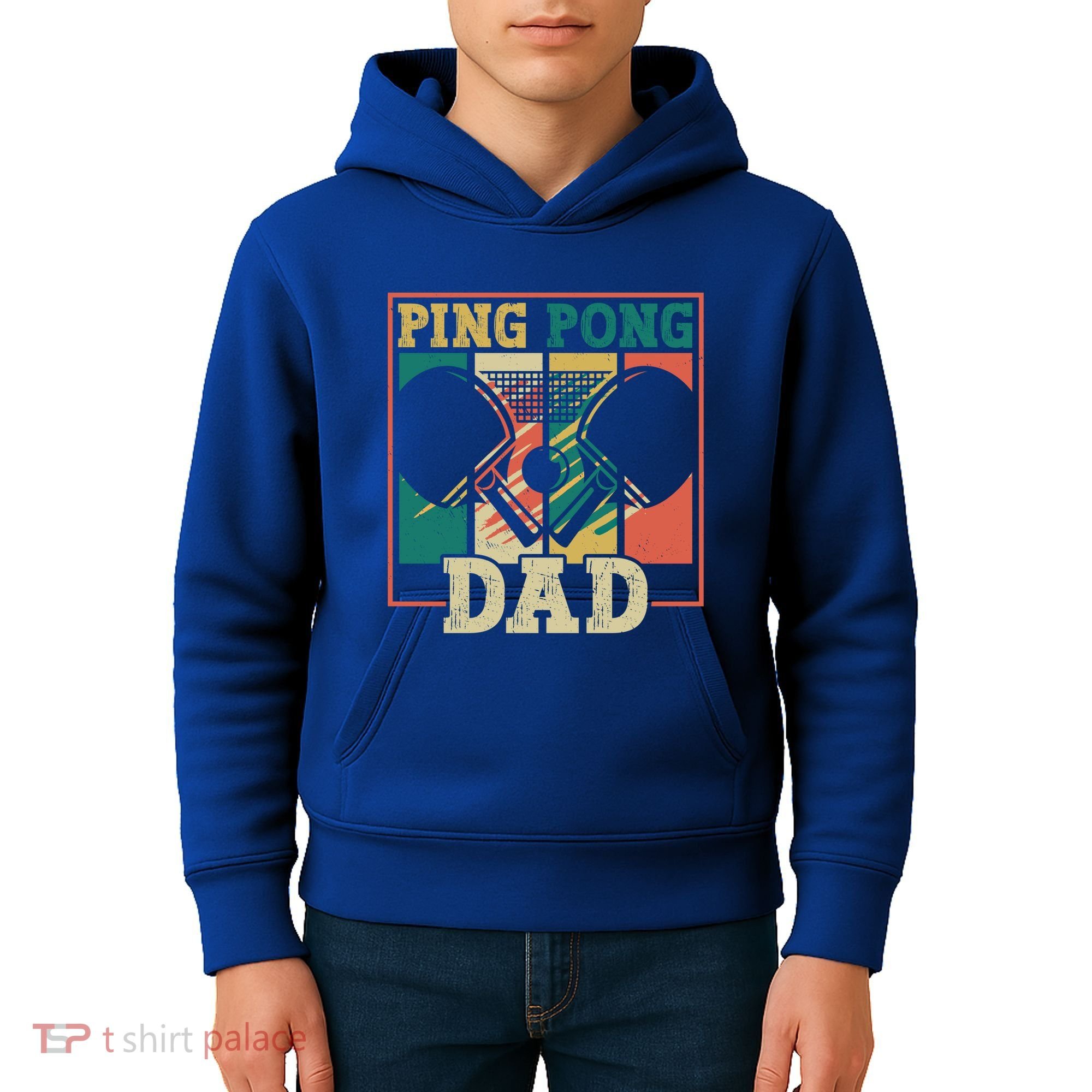 Table Tennis Player Father Ping Pong Dad Funny Table Tennis Great Gift Kids Hoodie