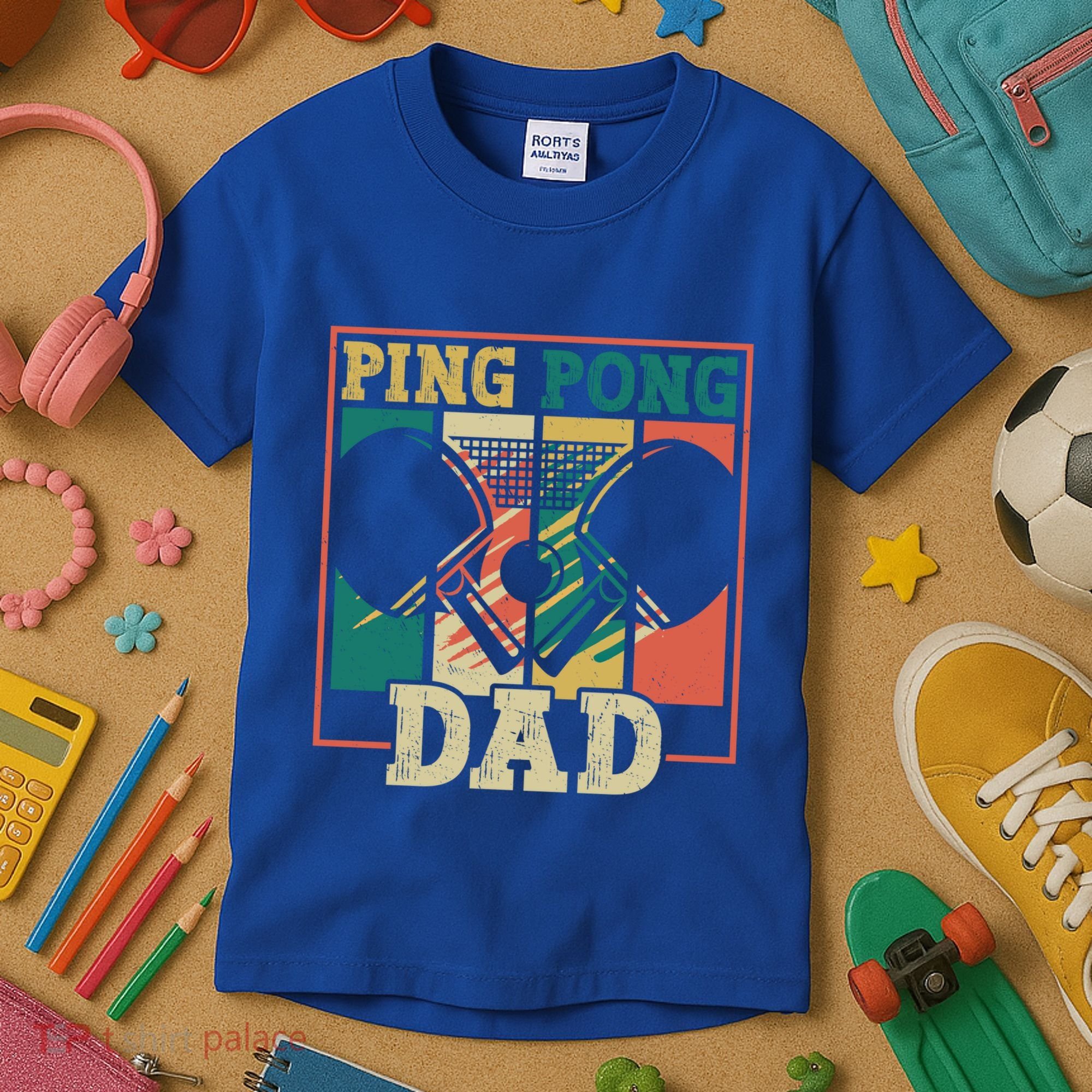 Table Tennis Player Father Ping Pong Dad Funny Table Tennis Great Gift Kids T-Shirt