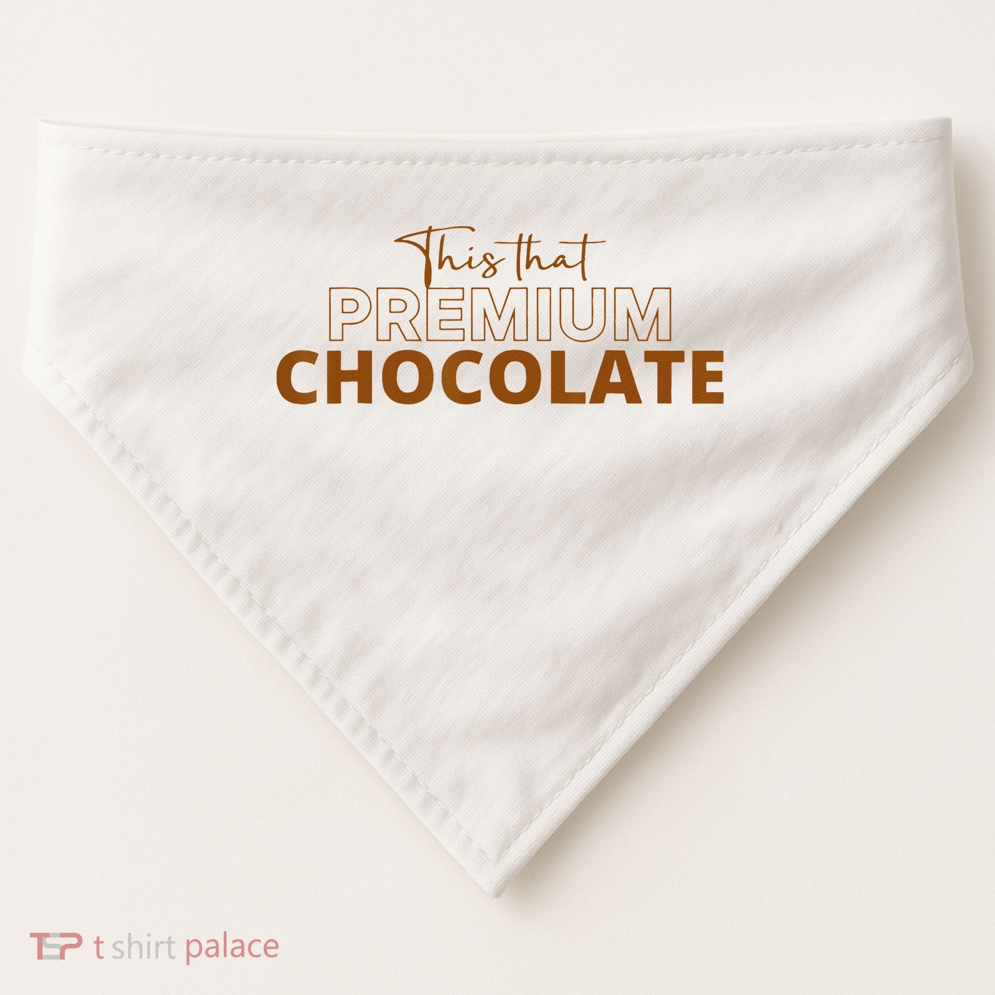 This That Premium Chocolate Funny Chocolate Lovers USA-Made Doggie Bandana