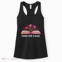 Turn The Page ShirtTeacher Floral Book TTurn The Page Women's Tank Top thumb 0