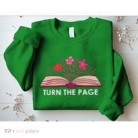 Turn The Page ShirtTeacher Floral Book TTurn The Page Sweatshirt thumb 2