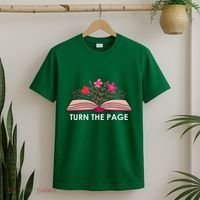 Turn The Page ShirtTeacher Floral Book TTurn The Page T-Shirt thumb 2