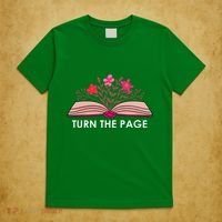 Turn The Page ShirtTeacher Floral Book TTurn The Page T-Shirt thumb 5
