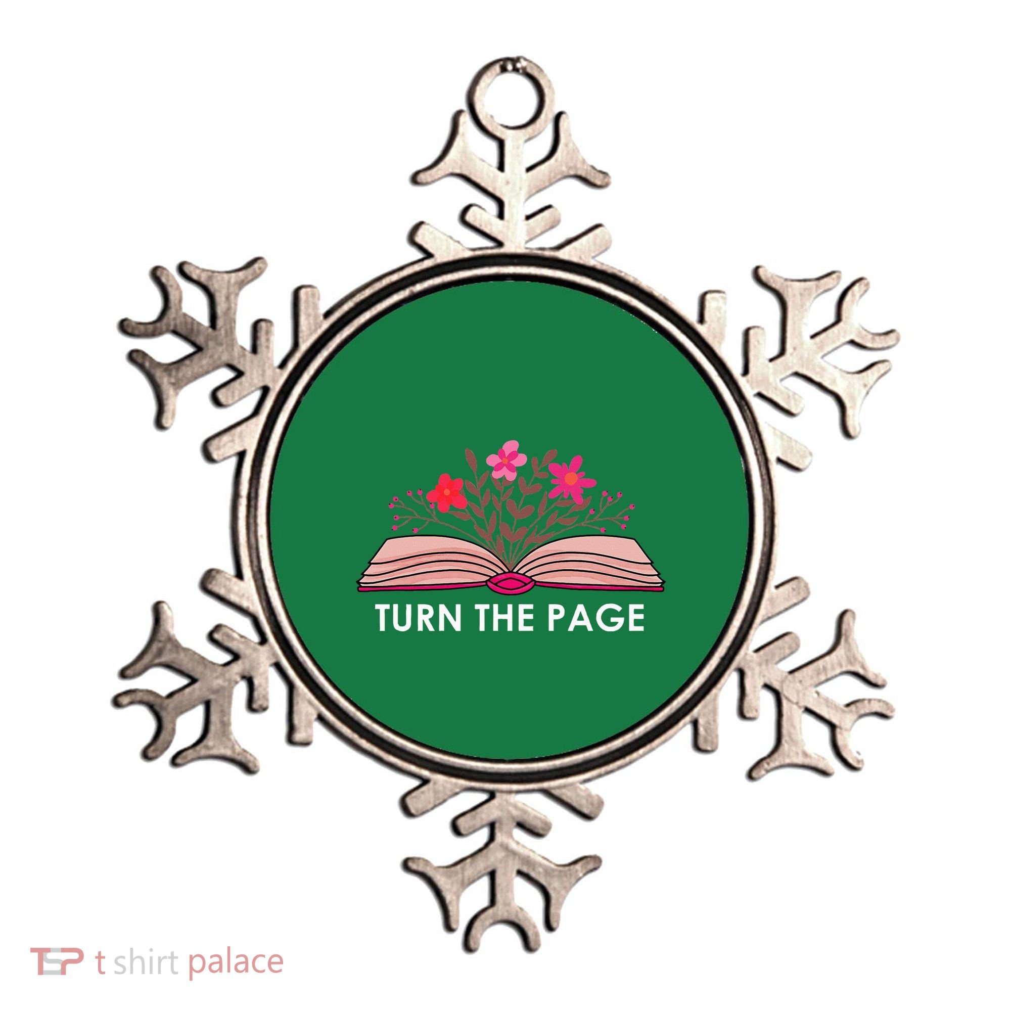 Turn The Page ShirtTeacher Floral Book TTurn The Page Ornament