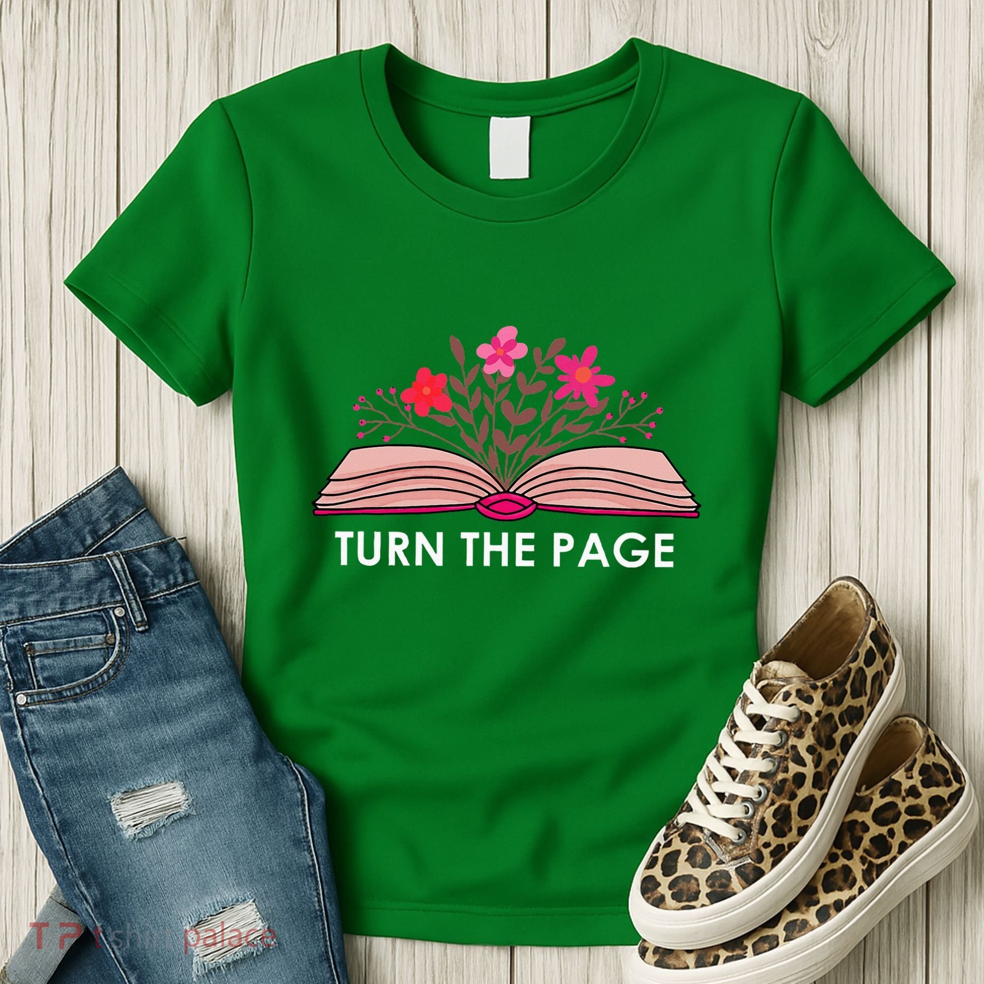 Turn The Page ShirtTeacher Floral Book TTurn The Page Women's T-Shirt