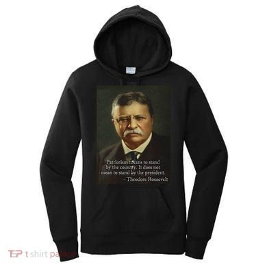 Theodore Teddy Roosevelt Meme Anti Trump Women's Hoodie
