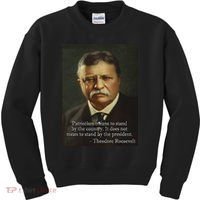 Theodore Teddy Roosevelt Meme Anti Trump Kids Sweatshirt thumb 0