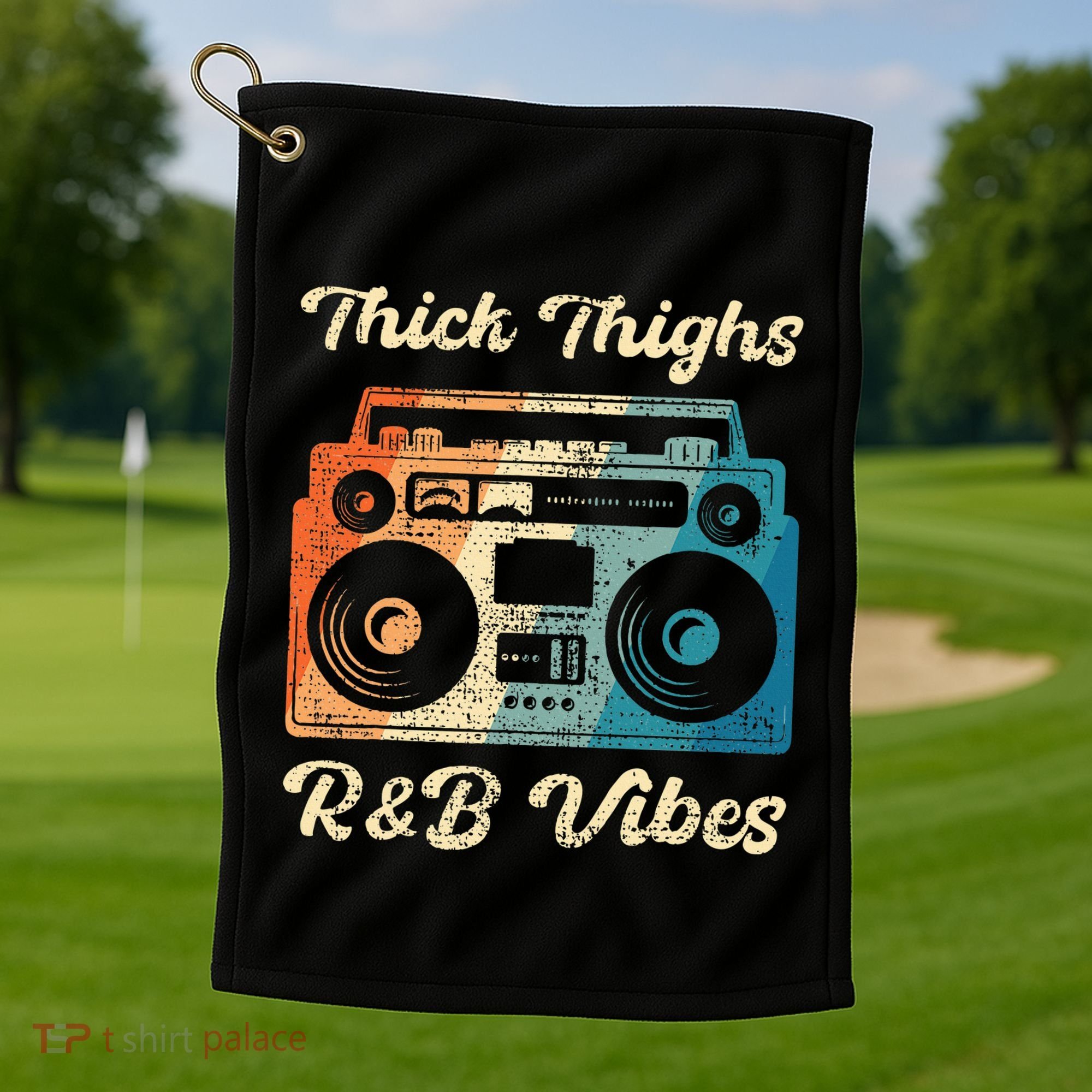 Thick Thighs R&B Vibes Golf Towel