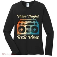 Thick Thighs R&B Vibes Women's Long Sleeve Shirt thumb 0