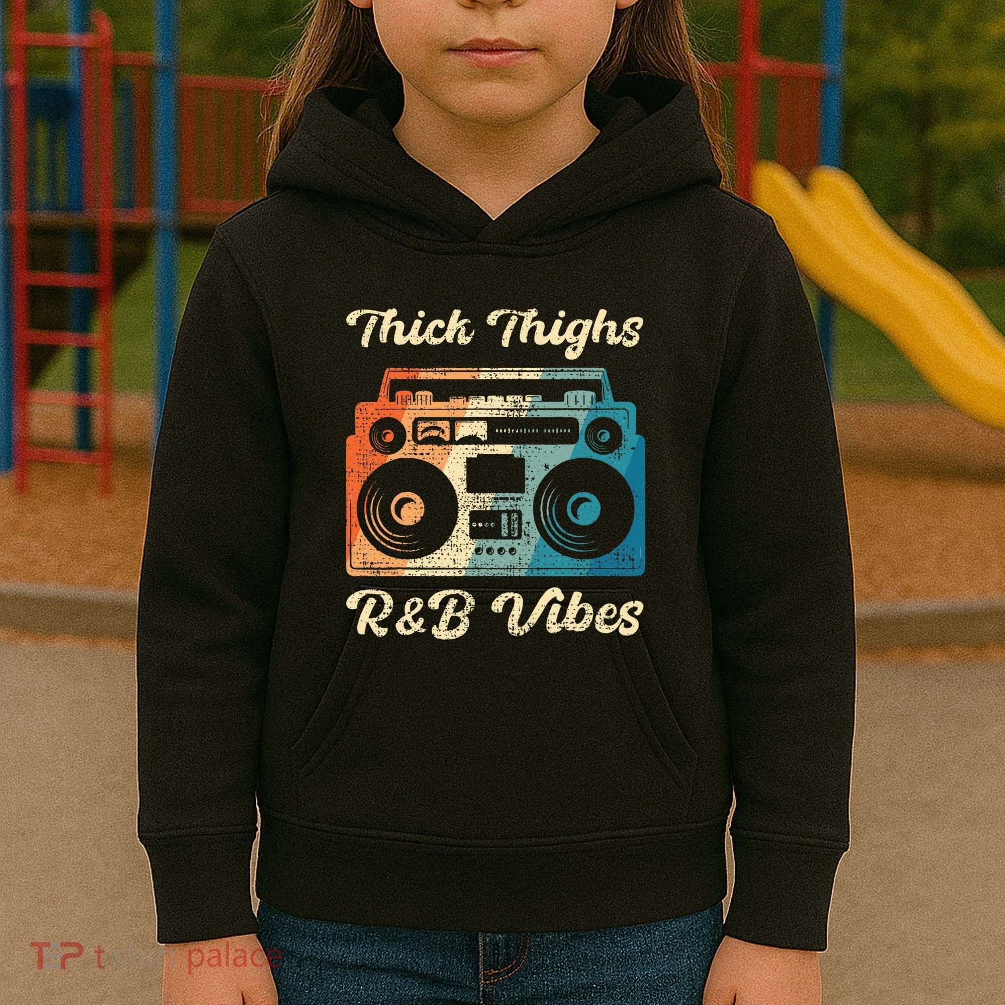 Thick Thighs R&B Vibes Kids Hoodie