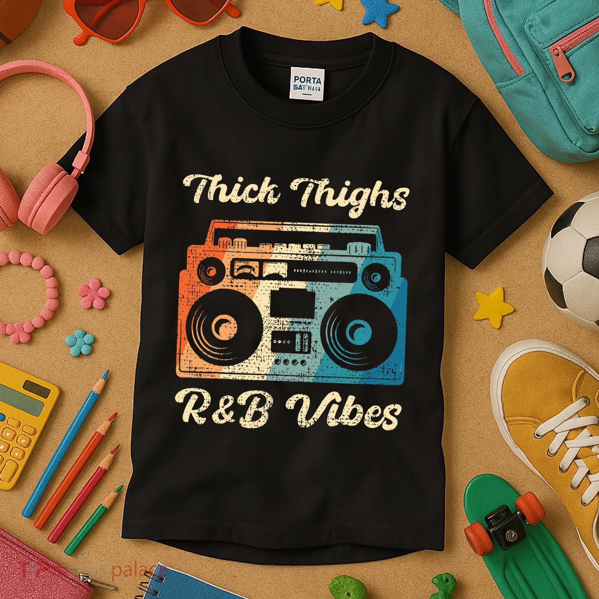 Thick Thighs R&B Vibes Kids T-Shirt