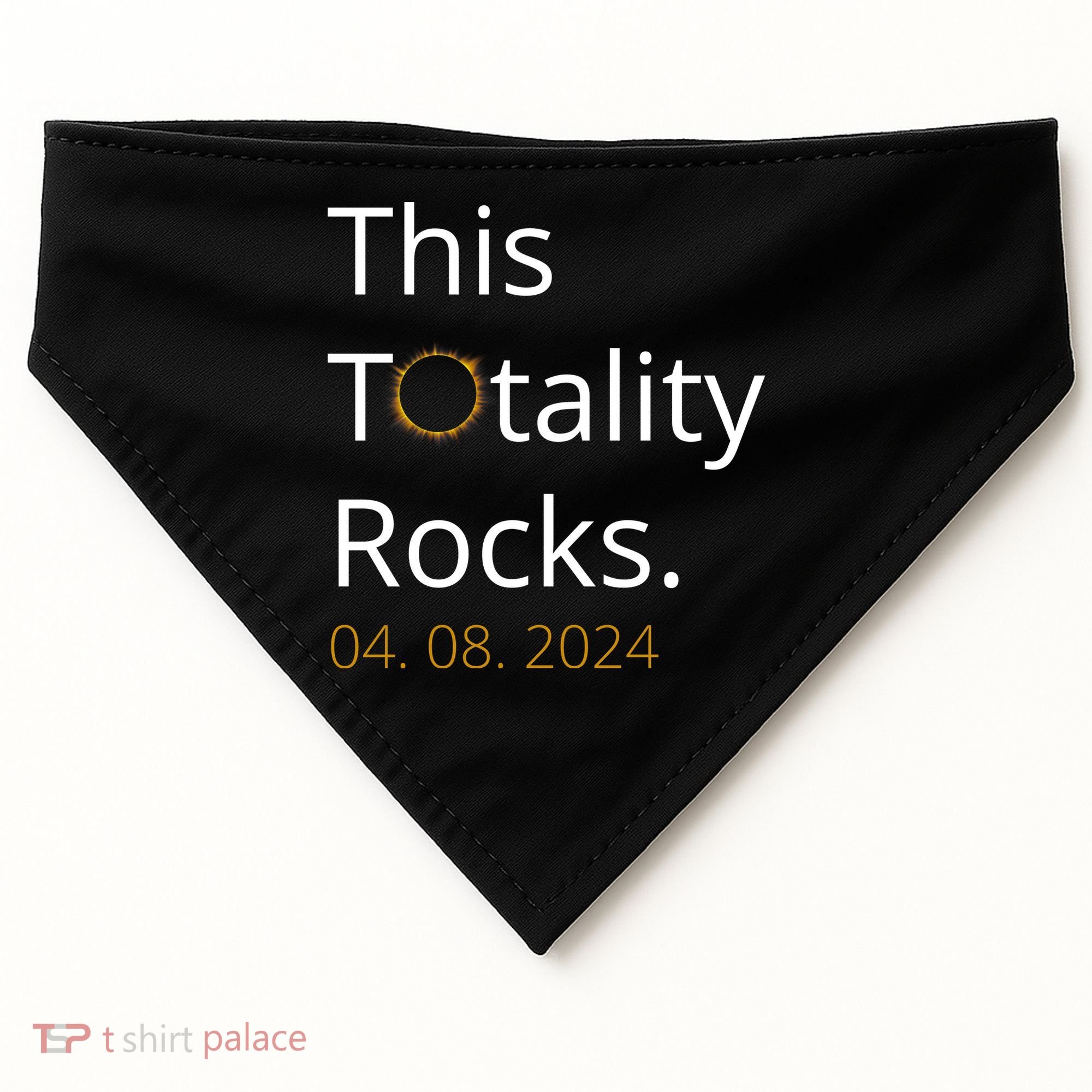 This Totality Rocks Solar Eclipse 2024 USA-Made Doggie Bandana