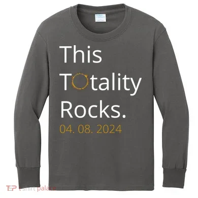 This Totality Rocks Solar Eclipse 2024 Kids Long Sleeve Shirt