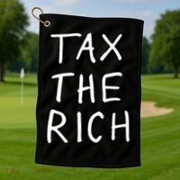 Tax The Rich Golf Towel thumb 1