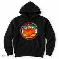 Thanksgiving Turkey Retro Sunset Holiday Hoodie thumb 0