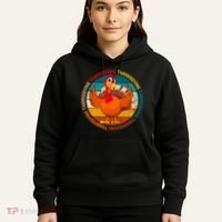 Thanksgiving Turkey Retro Sunset Holiday Hoodie thumb 5