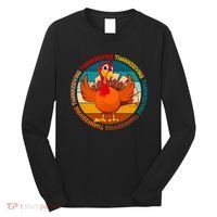 Thanksgiving Turkey Retro Sunset Holiday Long Sleeve Shirt thumb 0