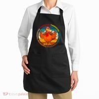 Thanksgiving Turkey Retro Sunset Holiday Apron thumb 2