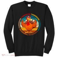 Thanksgiving Turkey Retro Sunset Holiday Sweatshirt thumb 0