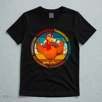 Thanksgiving Turkey Retro Sunset Holiday T-Shirt thumb 5