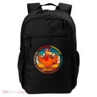 Thanksgiving Turkey Retro Sunset Holiday Backpack thumb 0