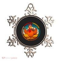 Thanksgiving Turkey Retro Sunset Holiday Ornament thumb 0