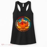 Thanksgiving Turkey Retro Sunset Holiday Women's Tank Top thumb 0