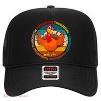 Thanksgiving Turkey Retro Sunset Holiday Hat thumb 0