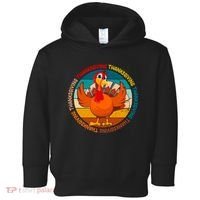 Thanksgiving Turkey Retro Sunset Holiday Toddler Hoodie thumb 0