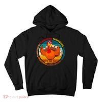 Thanksgiving Turkey Retro Sunset Holiday Tall Hoodie thumb 0